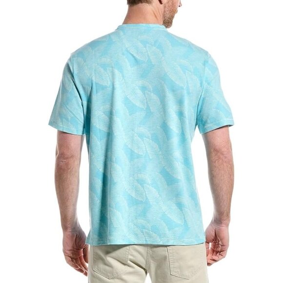 Tommy Bahama Men’s Medium Riviera Azure Grande Fronde IslandZone V-Neck Tee - Picture 2 of 6